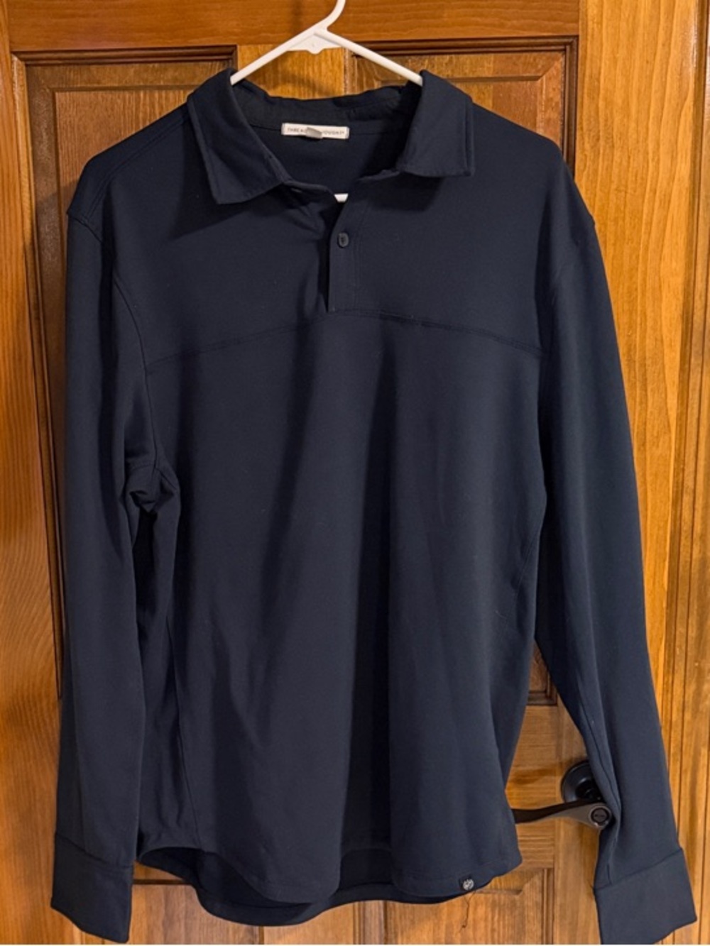 Threads 4 thought large Men's Long-Soft Sleeve Polo Shirt - Navy
